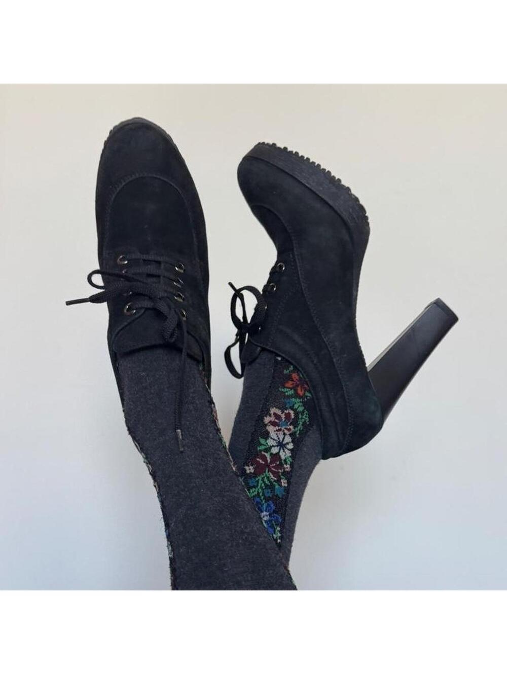 Italian suede sneaker heels from Hogan.